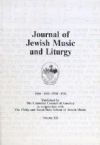Journal Of Jewish Music and Liturgy 1989-1990 Vol 12
